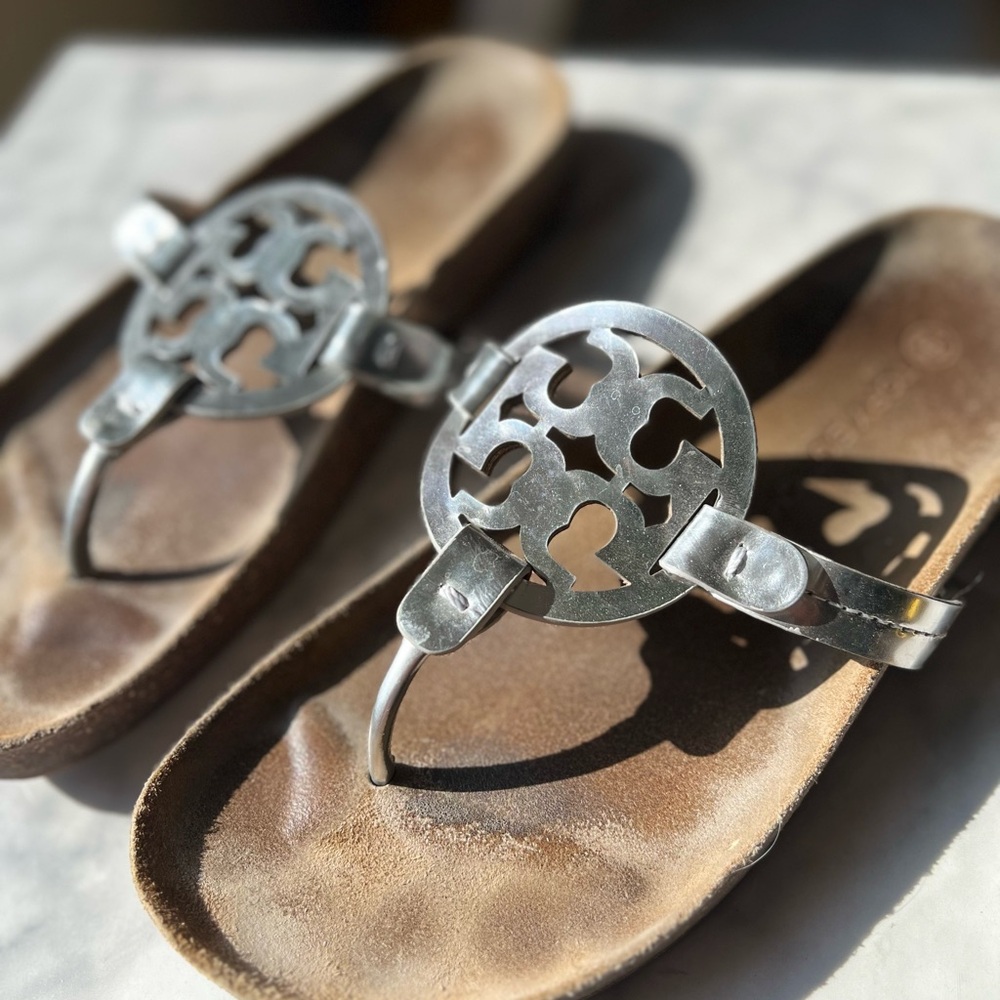 Tory Burch Silver Sandals